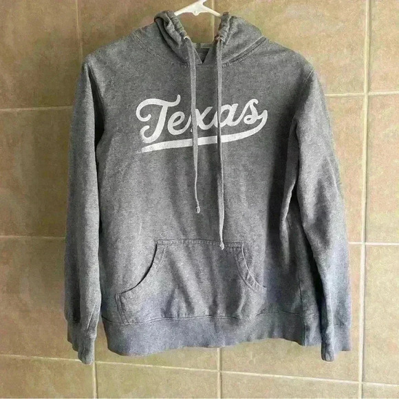 Texas Women’s Hoodie Sweatshirt Grey Large - Picture 1 of 11